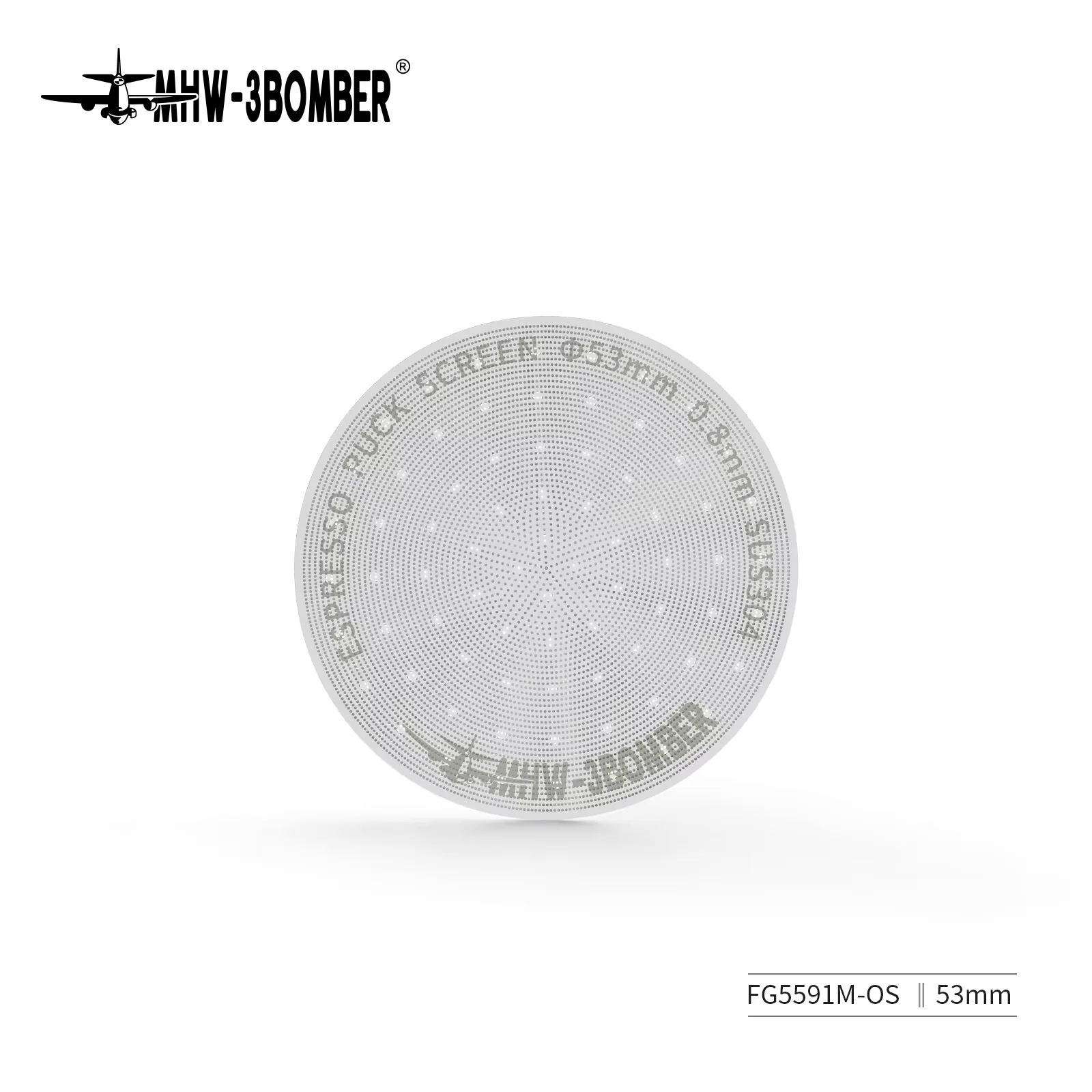MHW-3BOMBER 51/53/58,5mm Puck-Sieb 0,2/0,8mm Metall Wiederverwendbarer Kaffeefilter für Espresso-Siebträger Kaffee-Zubehör