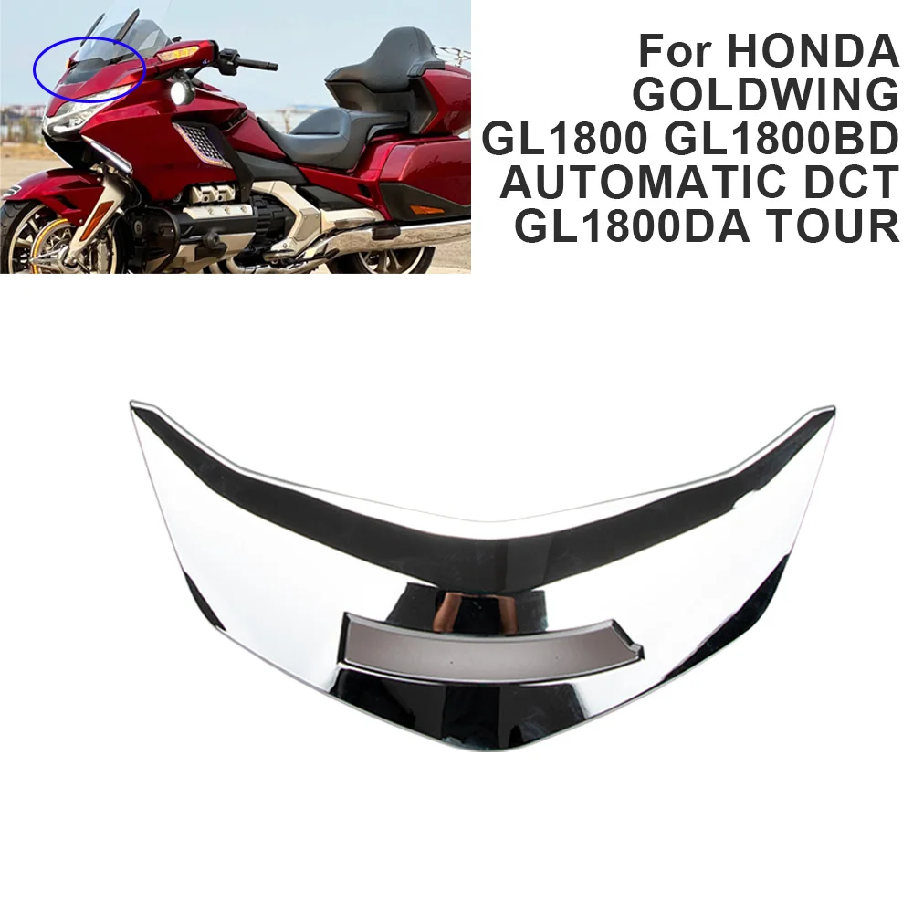 

Motorcycle Windshield Front Fairing Trim Cover Black/Chrome Fits For Honda GL1800 Tour Automatic DCT GoldWing GL1800A 2018-2023