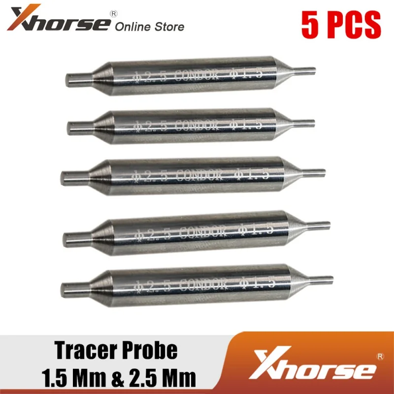 Xhorse Tracer Probe 1.5 Mm and 2.5 Mm.for Keycutter Condor XC-002 Mechanical Key Cutting Machine 5PCS/Lot