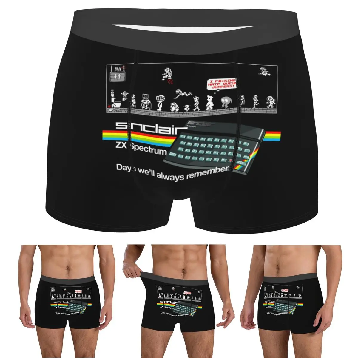 

Boxer Underpants Shorts ZX SPECTRUM QUEUE JUMPERS Coasters Panties Men Breathable Underwear for Homme Man Boyfriend Gifts
