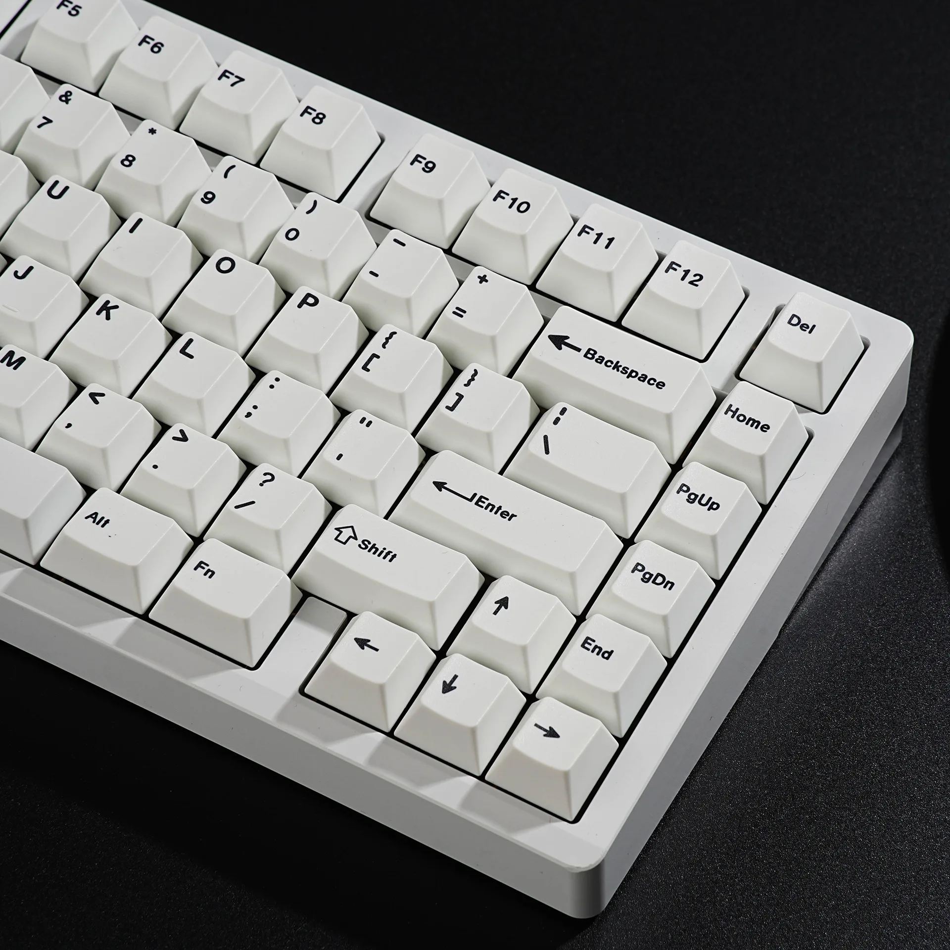 Cherry White PBT Keycaps, 5-Side Dye-Sublimation, Arabic/Korean/Russian/German/Spanish Compatible with ISO/ANSI Layout 143 Keys