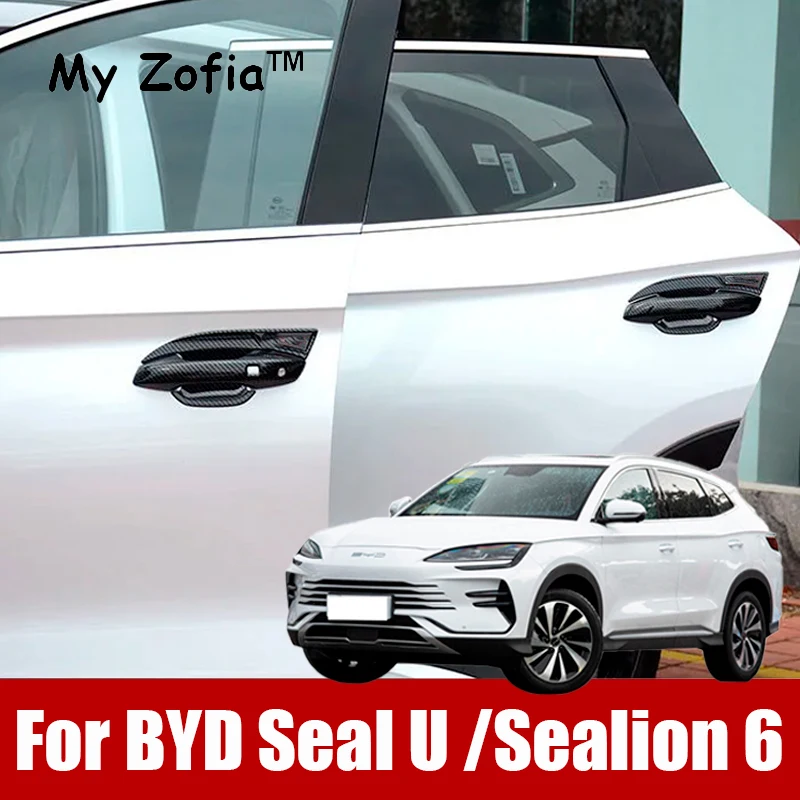 For BYD Seal U Sealion 6 2024 2025 LHD Car Styling Door Handle Bowl Cover Exterior Decoration ABS Auto Modified Accessories