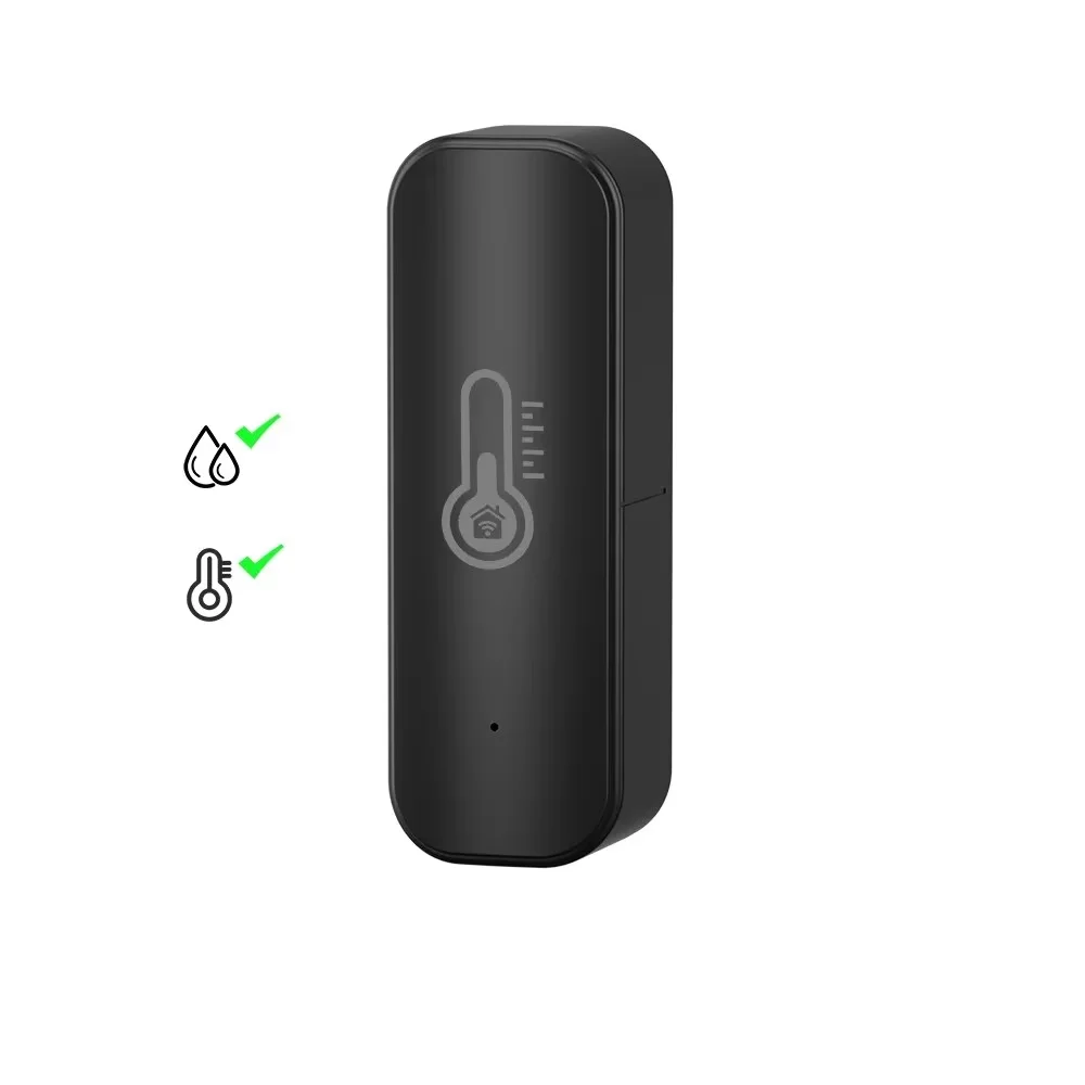 TH08Z Black Zigbee Temperature and Humidity Detector Indoor Temperature and Humidity Sensor Greenhouse Sensor