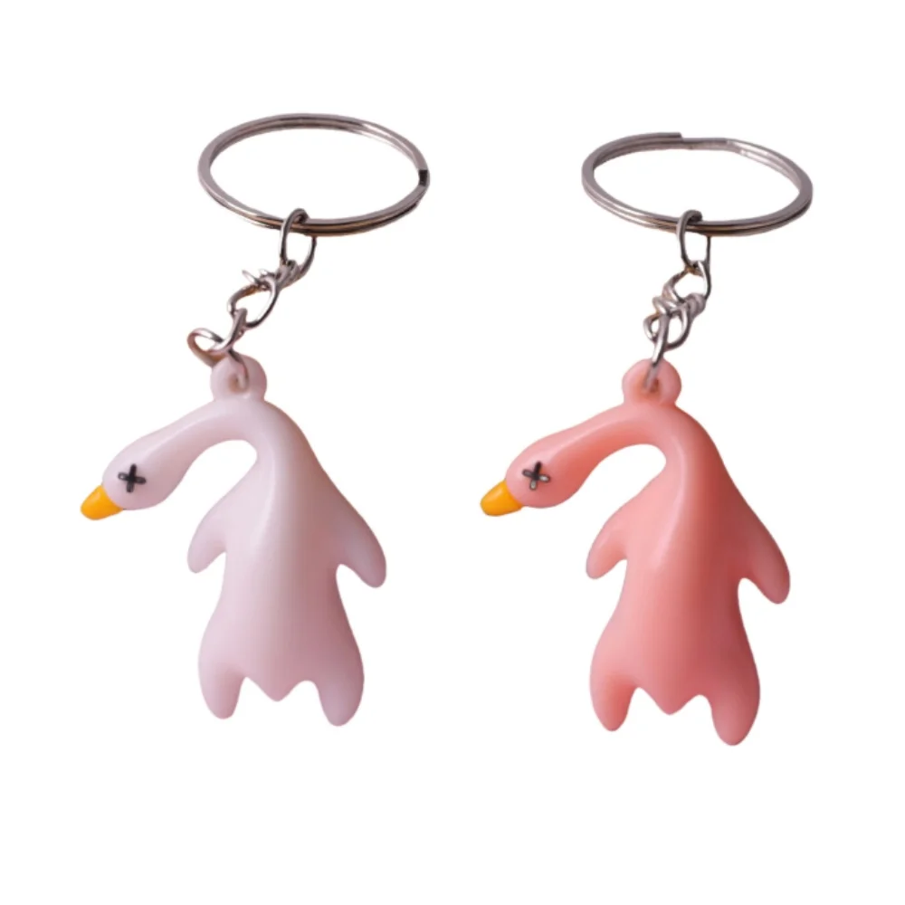 Unique Roast Duck Pendant Charming Temperature Sensitive Keychain Decorative Stylish Ultraviolet Color Changing Keychain