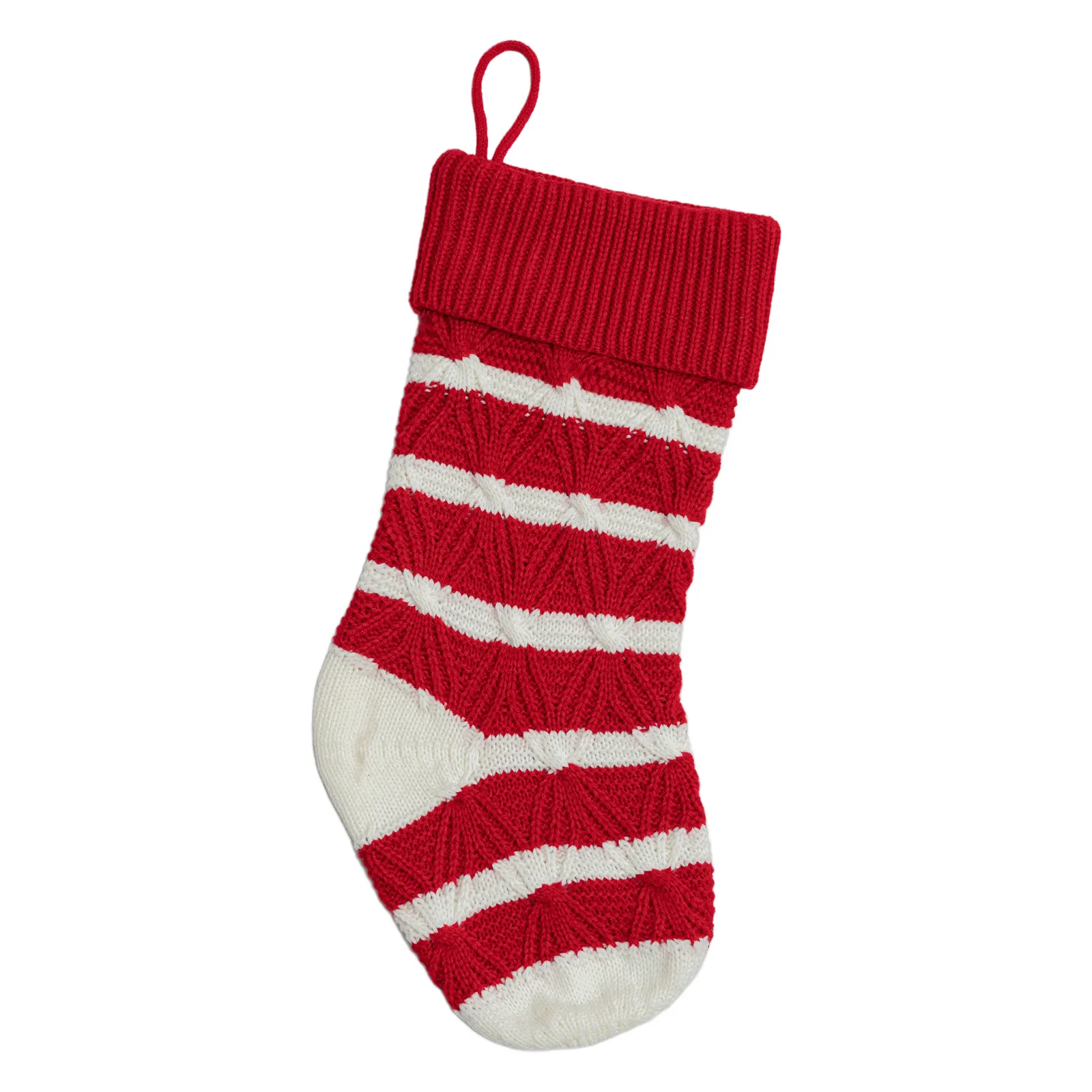 Personalized Christmas Knitted Striped Christmas Socks, Holiday Decorations, Christmas Tree Ornaments, Cute And Creative Gifts