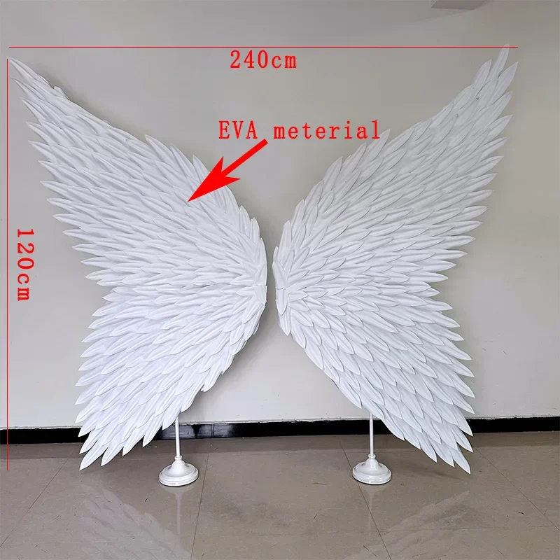 Giant White Angel Wings Photography Prop