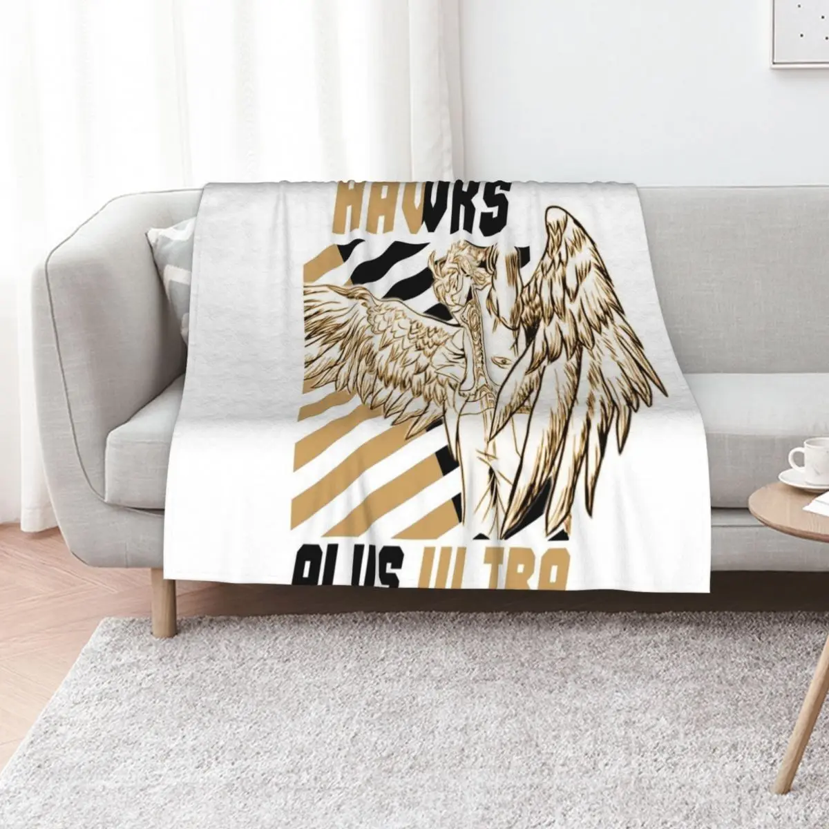 

Keigo Takami (Hawks) PLUS ULTRA Throw Blanket Soft Plush Blanket as Housewarming Gift