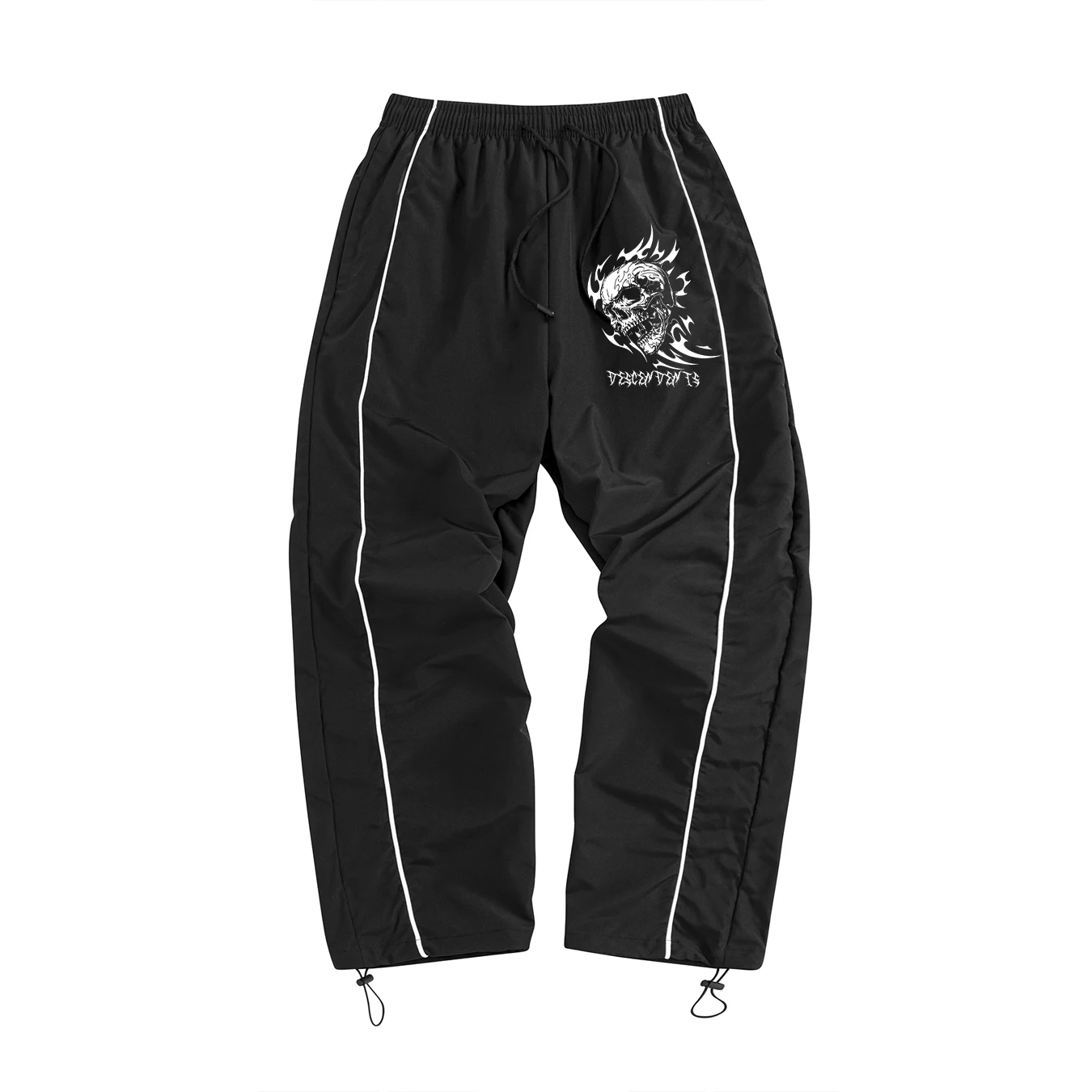 

Men's Lightweight Casual Trousers Stylish Skull Print Loose Fit Suitable For Everyday Outdoor Sports Drawstring Adjustable
