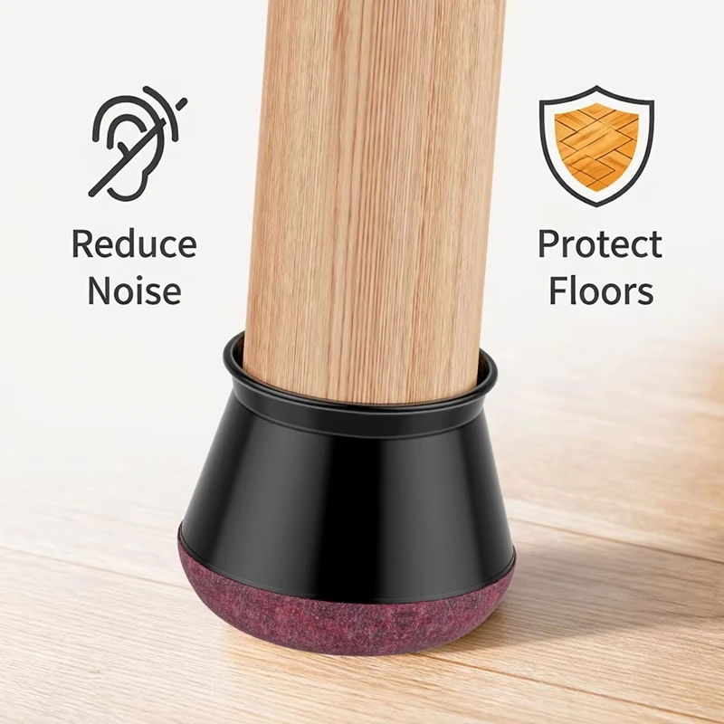 8 Pieces Furniture Leg Protector Covers, Anti Slip Silent Foot Caps, Wear Resistant Noise Reducing Chair Table Feet Pads