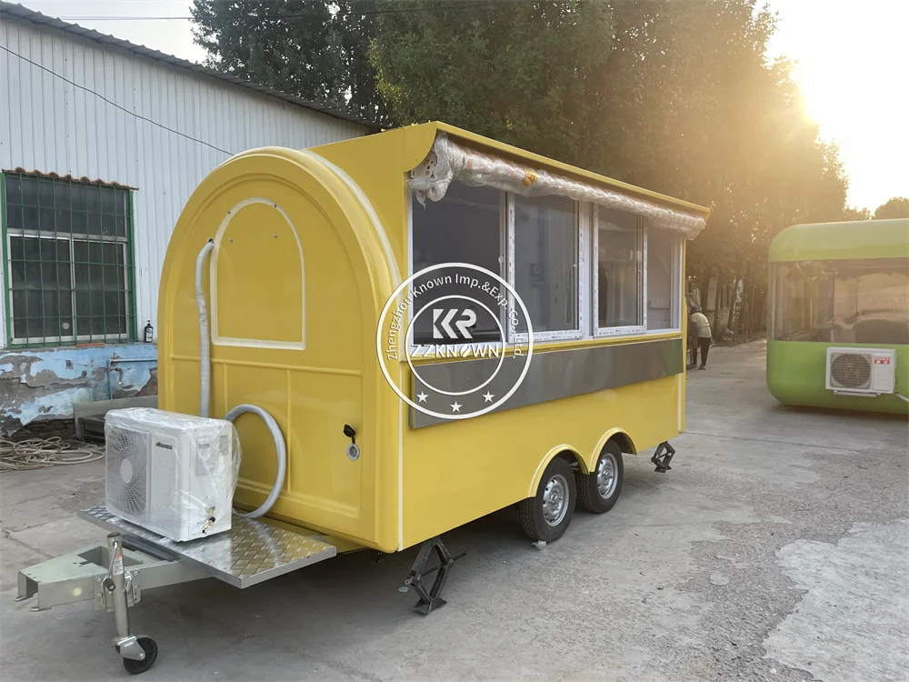 Мобильная тележка для хот-догов, грузовик для фаст-фуда, мобильная кухня, уличный магазин закусок, кик, концессионный прицеп для еды, полностью оборудованный