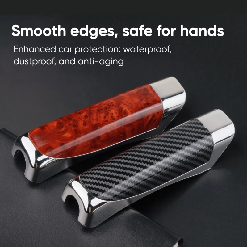 Car Hand Brake Cover Handbrake Grips Protection Cover Carbon Fiber Parking Brake Decoration Shell