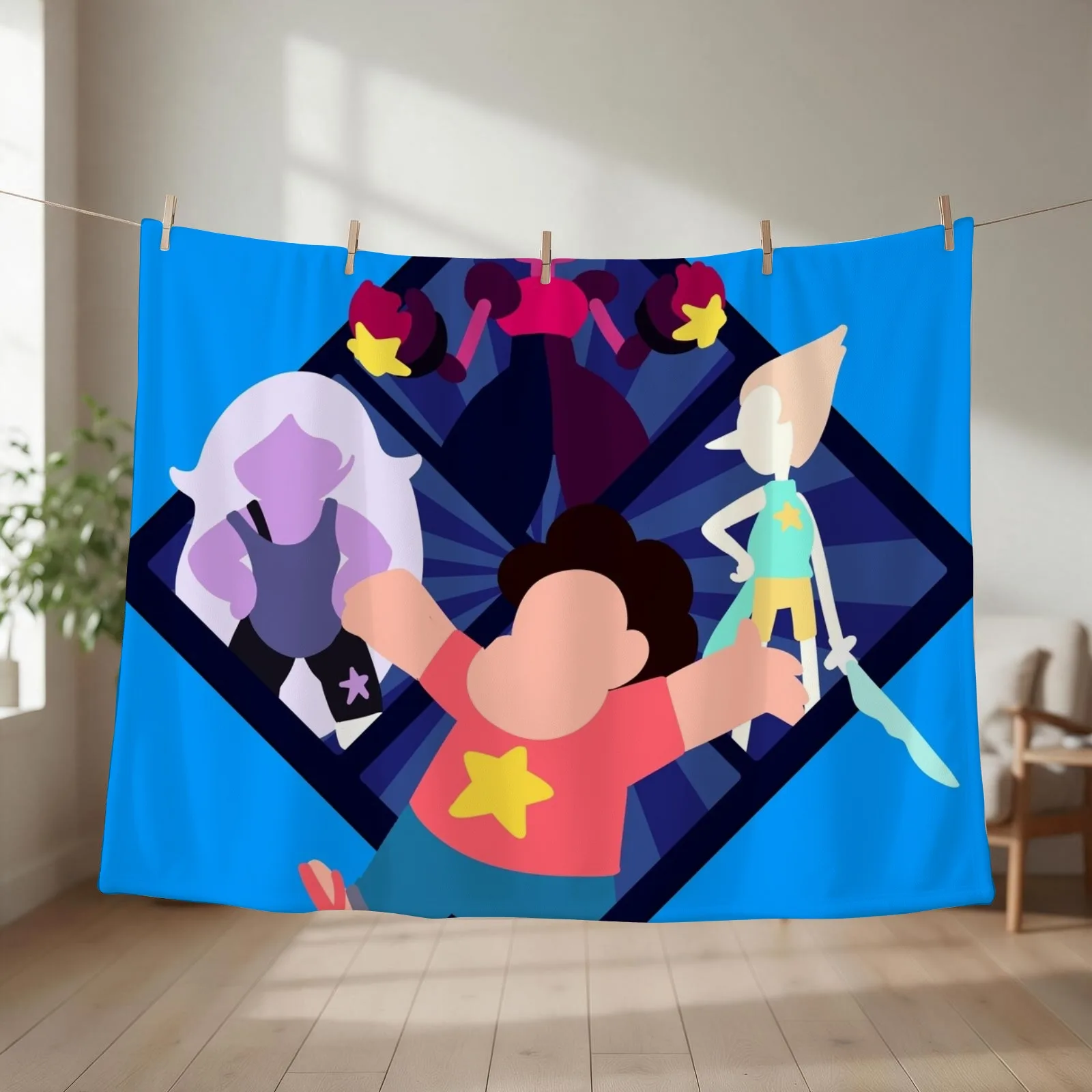 steven universe 4 Throw Blanket Hairy cosplay anime Decorative Beds Retros Blankets