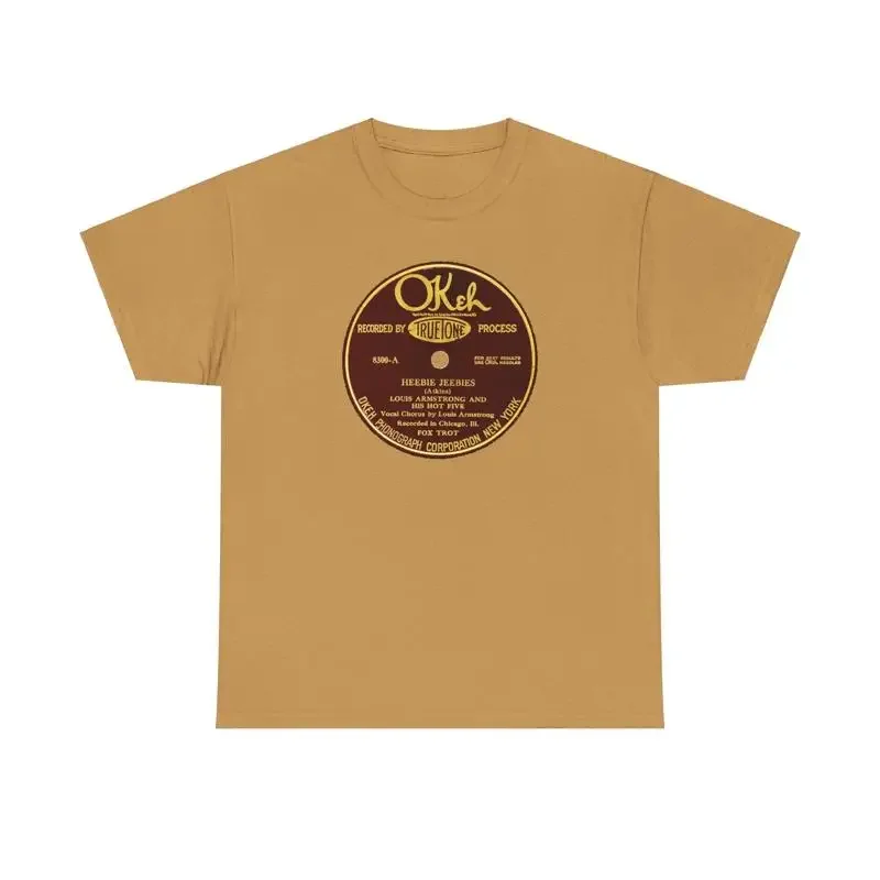 78rpm T Shirt Louis Armstrong Hot Five Heebie Jeebies Okeh Records NWT S 5XL