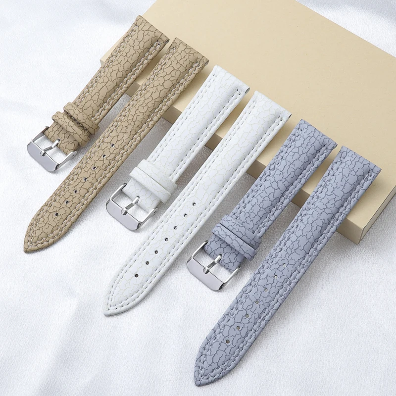 حزام ساعة كلاسيكي من الجلد الكراك، حزام مضمون عالي الجودة يناسب التفضيلات الجمالية للشباب 18 مم 20 مم 22 مم #4