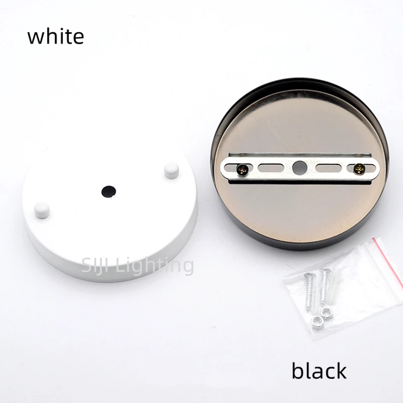 120mm Iron Ceiling Plate Metal Ceiling Canopy Round Ceiling Rose for Modern Pendant Light Led Crystal Chandelier Iron Lamp Base