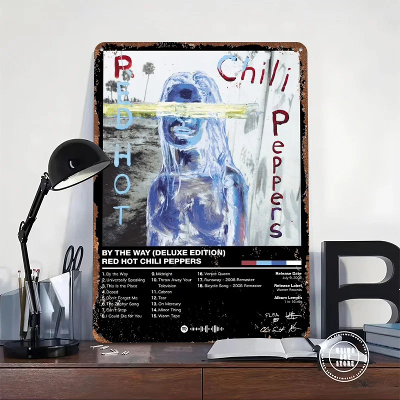 Red Hot Chili Peppers - By the Way Tinplate Poster Customized Wall Art Retro Vintage Metal Signs for Fans Gaming Room Decoration