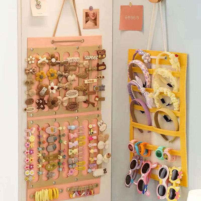 Hair Bows Organizer Large Capacity Headband Holder Wall Hanging Hair Clip Storage Hanger Space Saving Hair Girls Room Wall Deco