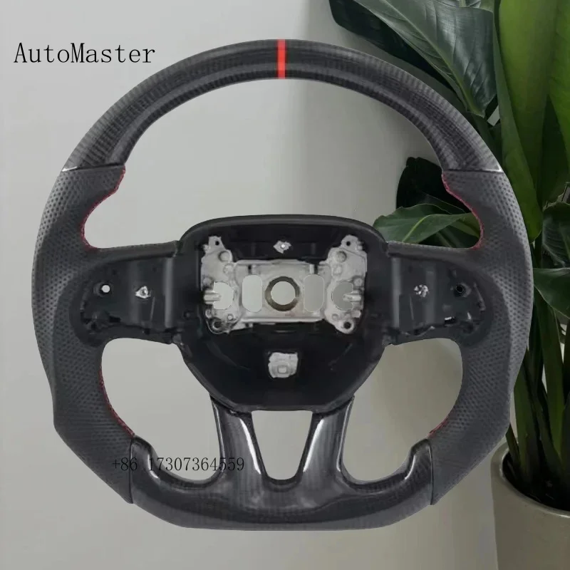 

Carbon Fiber Steering Wheel For Dodge Challenger Charger HELLCAT 2015 2016 2017 2018 2019 2020 2021 2022 Car Accessories