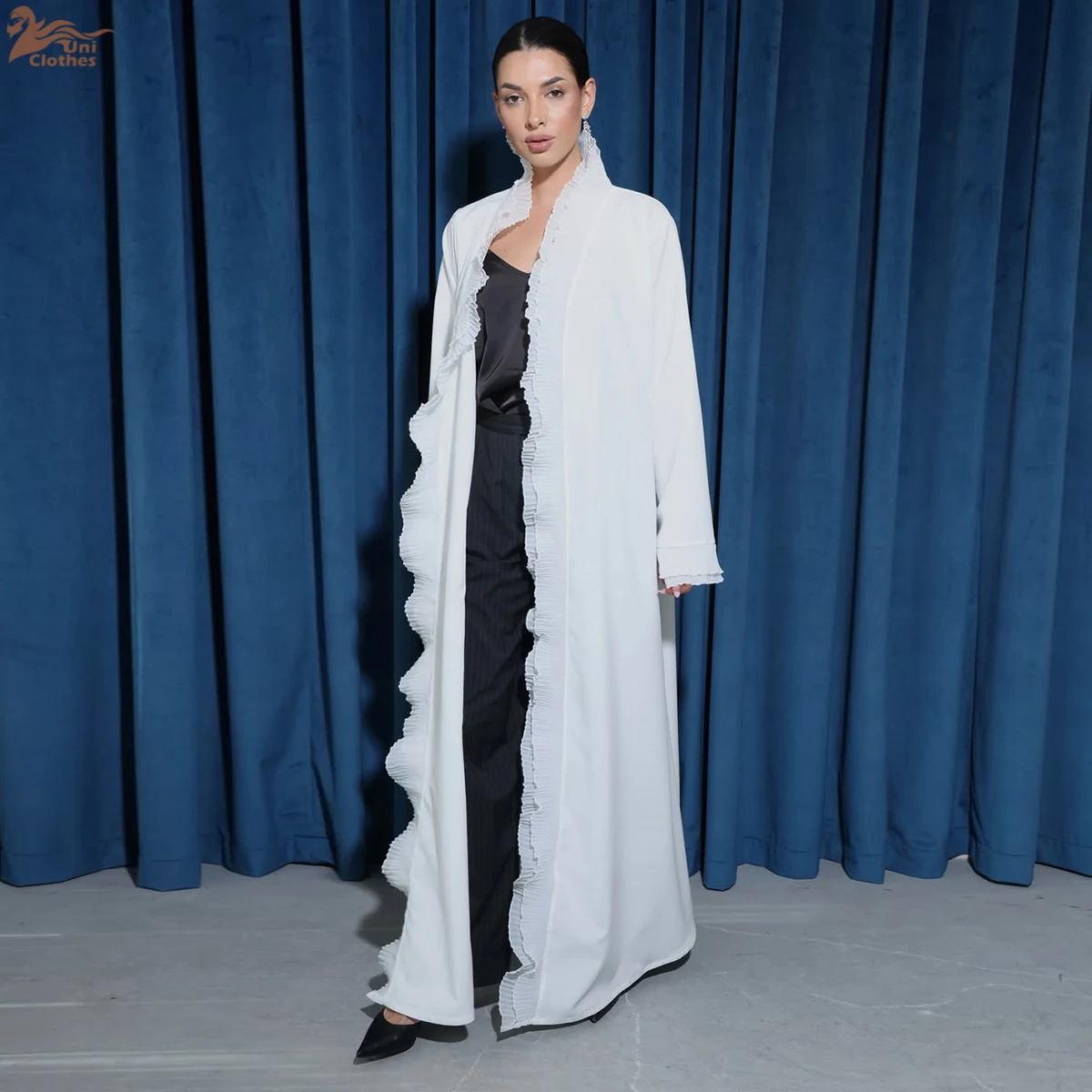 

Zahraa Abaya 2026 New Ruffle Islamic Clothing Abaya Women Muslim Dress Elegant Long Cardigan Modest Fashion for Muslim Women