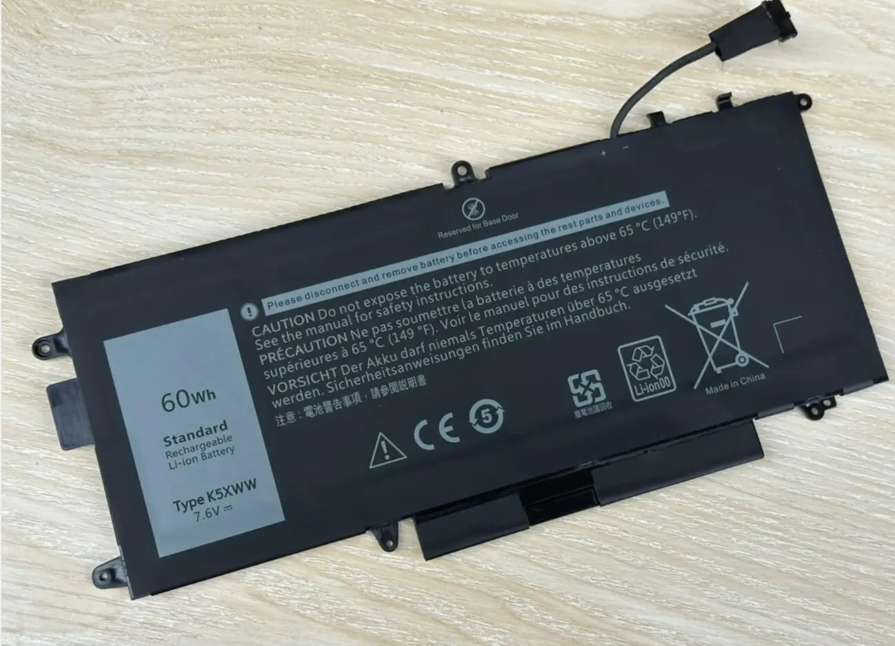 K5XWW Laptop Battery for DELL Latitude 5289 7389 7390 2-in-1 Series Notebook 71TG4 725KY N18GG 7.6V 60WH