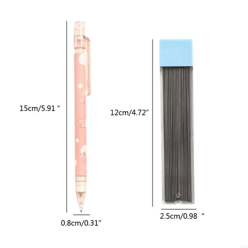 G8TA 6Pcs Mechanical Pencils 0.5mm Fruit Automatic Pencils with Eraser School Office Supplies for Writing Drawing Sketching