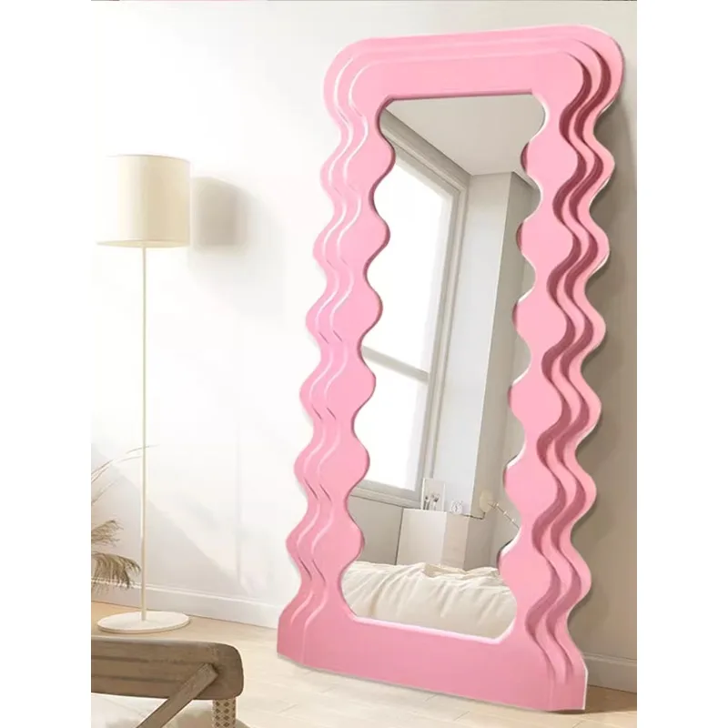 

Customized Nordic Memphis wavy mirror home online celebrity ins wind floor mirror special-shaped clothing store full-body fittin