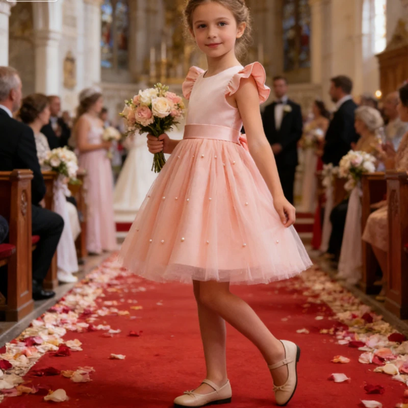 Party Dresses For Girls Wedding Bridesmaid Dress Birthday Party Girls Elegant Dresses Baptism Eid Teenage Girls Pageant Gown