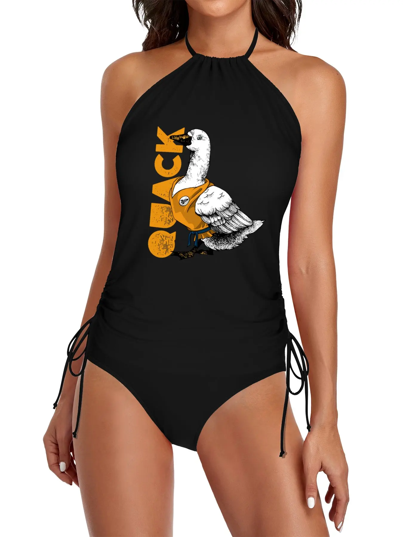 

Space duck Split Swimsuit Set bikini 2025 two-piece women's swimsuit Dress for beach