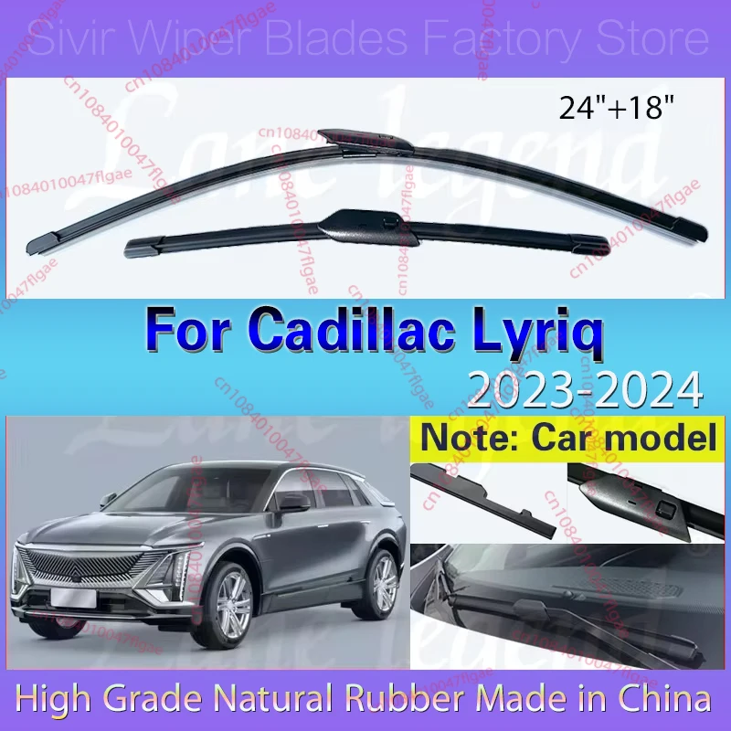 

Car Front Wiper Blade For Cadillac Lyriq 2023 2024 Front Window Windshield Windscreen Cleaning Brushes 24"+18" Car Accessories