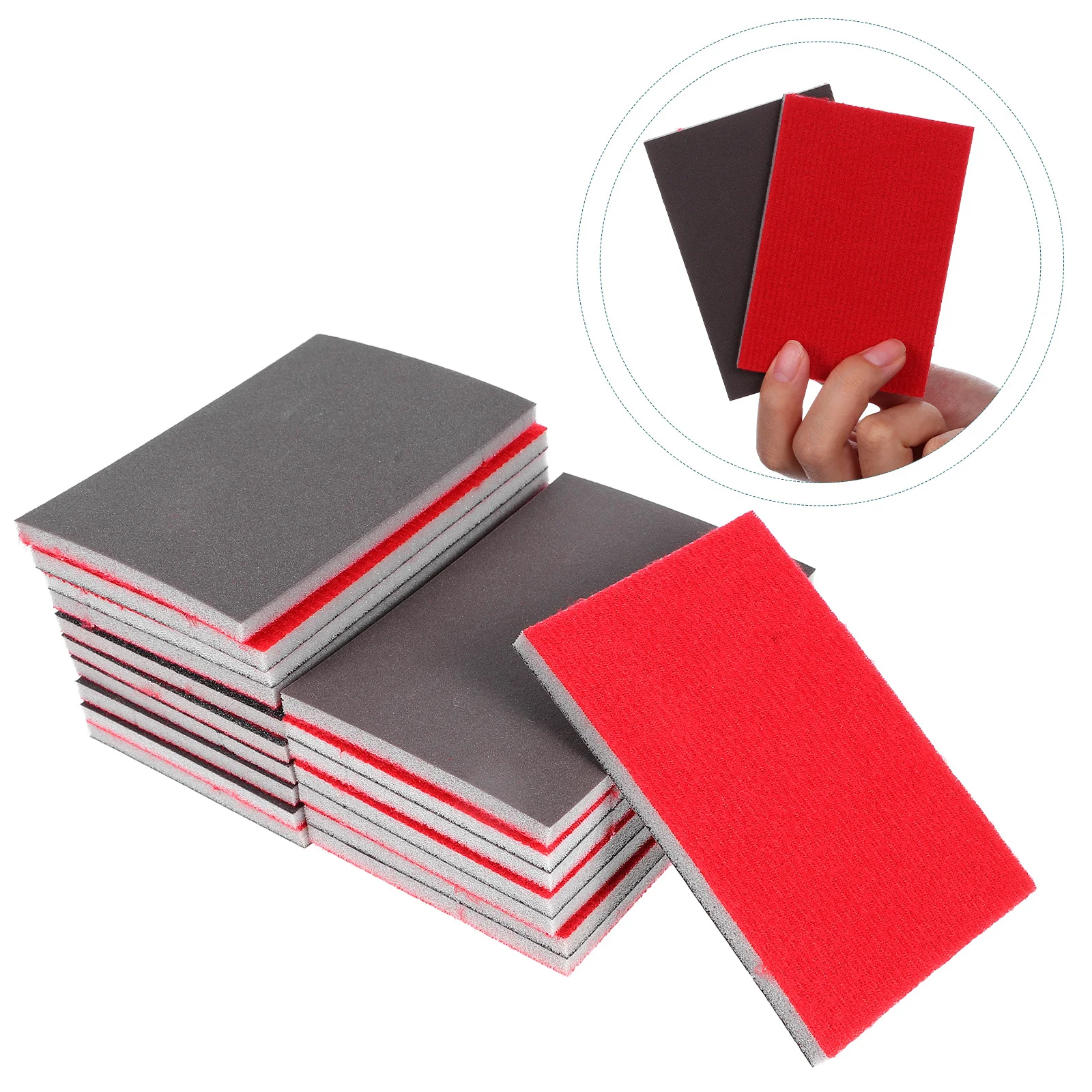 18 قطعة من إسفنجة الصنفرة الحصباء المتنوعة كتل الصنفرة منصات دقيقة للخشب والمعادن والبلاستيك جسم السيارة دريوال تلميع استخدام السيارات