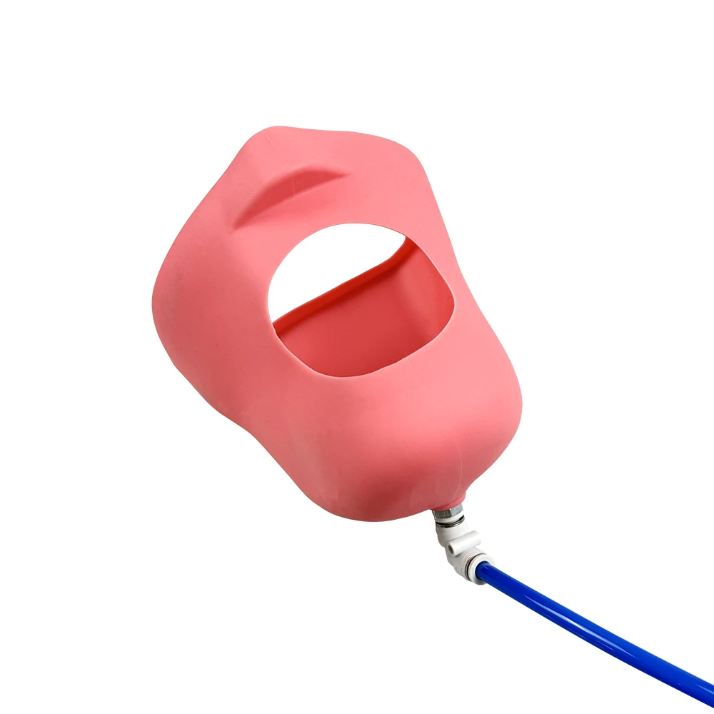 

Манекен с водонепроницаемой трубкой, резиновая силиконовая маска-фантом для стоматологической головы с имитацией кожи лица и щек, аксессуар для стоматологического оборудования