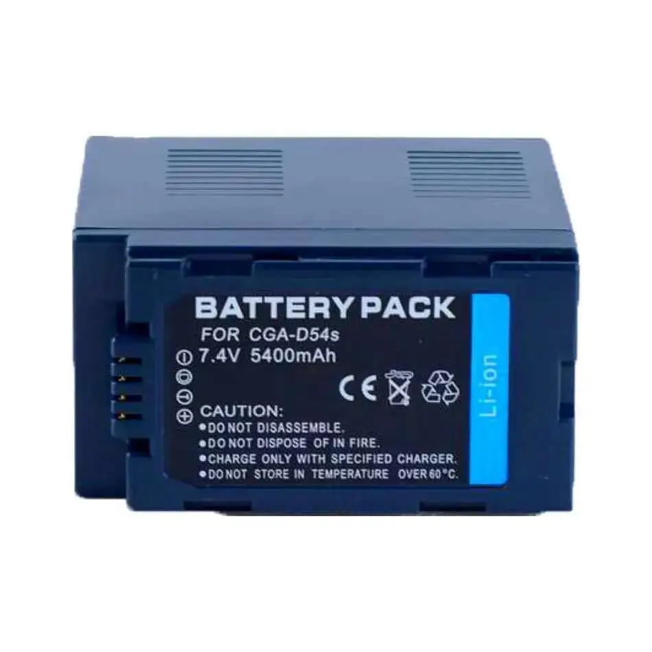 

Camera Battery Cga-D54S For Panasonic Cga-D54 AG-AC8PJ AG-AC90A AG-HPX250 HC-X1000 AG-HPX255 5400Mah Reliable Power