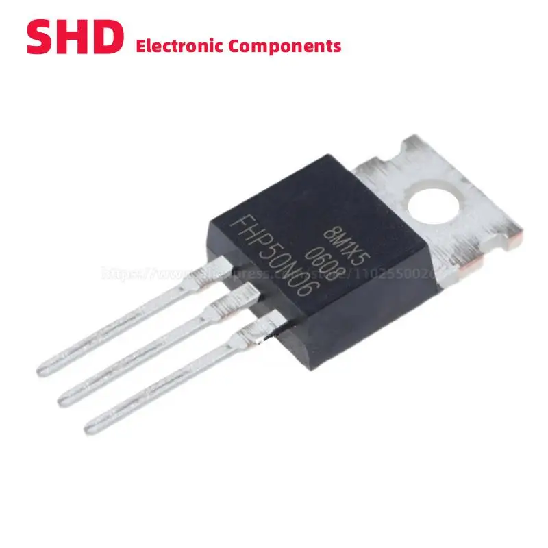 5PCS FHP50N06 FQP50N06 50N06 50A 60V TO-220 DIP N-Channel Enhancement Mode Power MOSFET Transistor