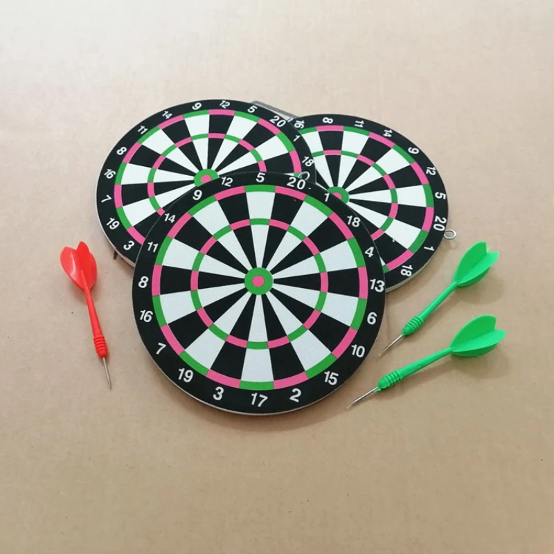 Dual-sided Thickened Dart Board Set Wall Hanging Steel Tip Darts Indoor Outdoor Household Throwing Game
