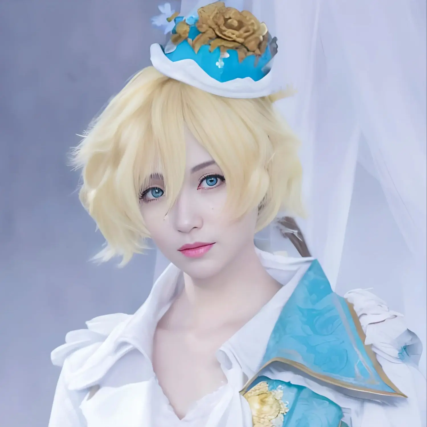 Game Identity V Joseph Desaulniers Cosplay Wig 60cm short blonde hair Game cosplay Wig anime cosplay Wig