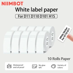 1/10 Rolls NIIMBOT D Series Thermal Label Paper Stickers White Self-adhesive Labels For Niimbot D110 D11H Mini Portable Printer