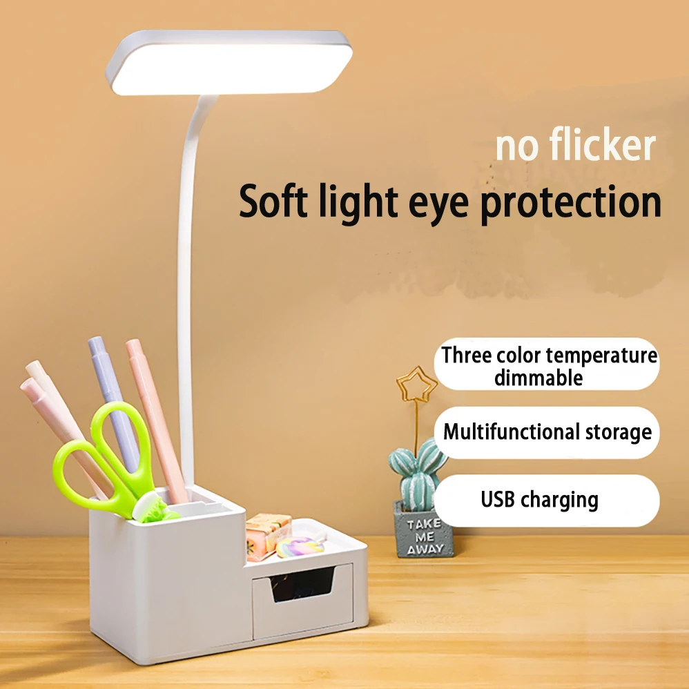 Led Office/Reading Desk Lamp Touch Dimmable Foldable 4W USB Charging Reading Light With High Quality 3 Years Warranties
