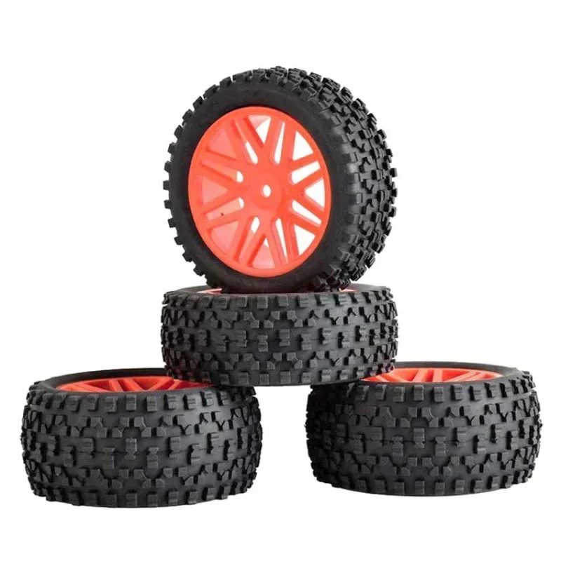 Rodas e pneus de borracha Buggy, Montagem em cubo hexagonal para carro off-road RC, HSP HP, 1, 10, 12mm, 4 peças por lote