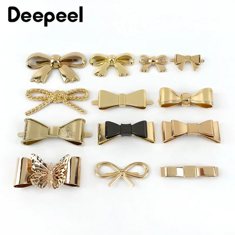 5 sztuk Bowknot metalowe klamry do torebek buty odzież Decor klamra torebka boczny zacisk klamrami DIY na bagaż akcesoria do szycia sprzętu