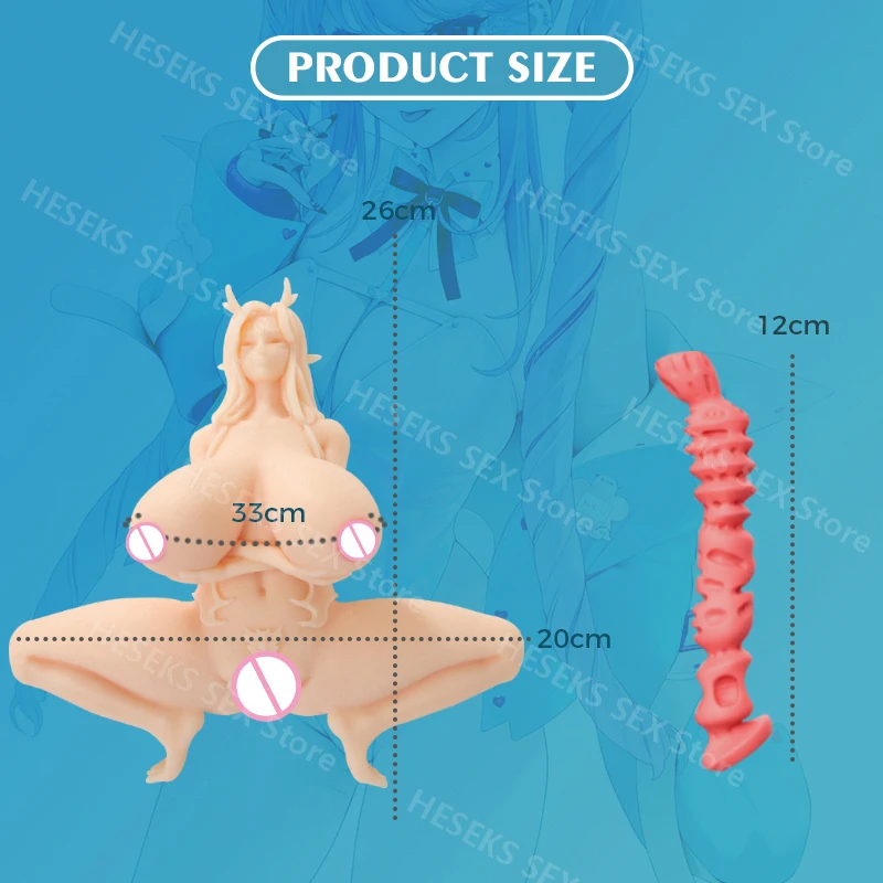 HESEKS Silicone Sex Doll For Men Artificial Vagina Sex Toy Male Masturbator Pocket Pussy Adults Shop Anime Figure Masturbation