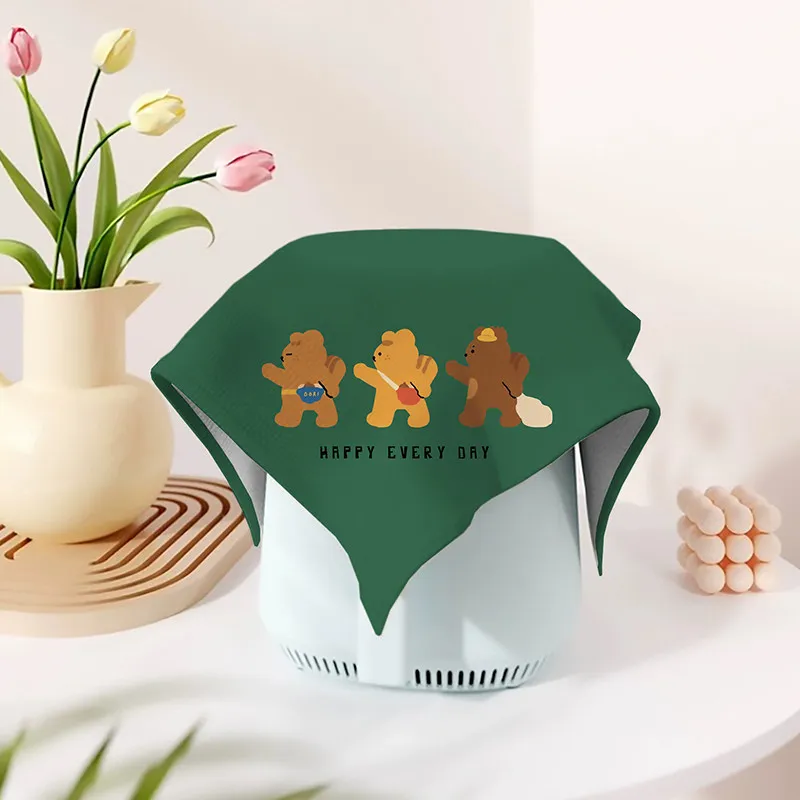 VIKAMA Air Fryer Coffee Maker Cover Cute Pet Design Short Pile Fleece Dustproof for Kitchen view 4