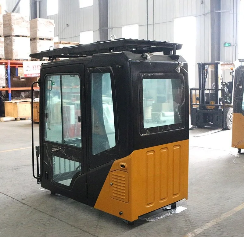 حفارة باب الكابينة أجزاء آلات البناء الأساسية حفارة المقصورة الزجاج