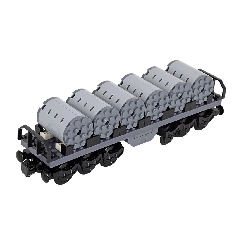 MOC City Creative Idea Train Base Cable Transport Train Loader Carriage Building Block Bricks Kids DIY High-tech Creative Toys