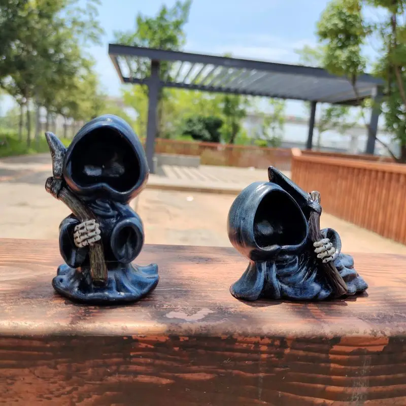 

New Halloween Decor Miniature Reaper Statue Resin Crafts Home interior Decoration Fun Desktop Small Ornaments Holiday gifts