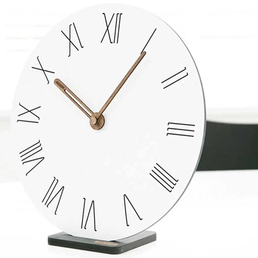 White Silent Operation And Accurate Timekeeping Wooden Wall Clock Timeless Unique Style Table Clocks