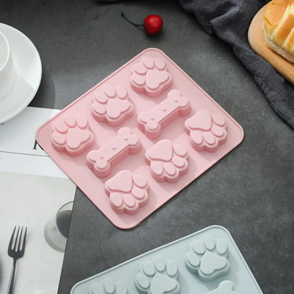 

Fondant Mold Cat Paw Mold Pet-friendly Silicone Molds 3d Chocolate Biscuit Ice Cube Jelly Molds for Diy Pet Treats Non-sticky