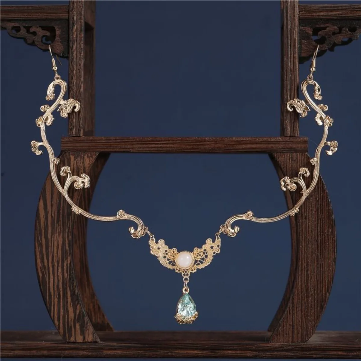 New Super Fairy Antique Hair Ancient Clothing Hanfu Accessories Fringed Eyebrow Pendant Headgear Princess Hair Chain