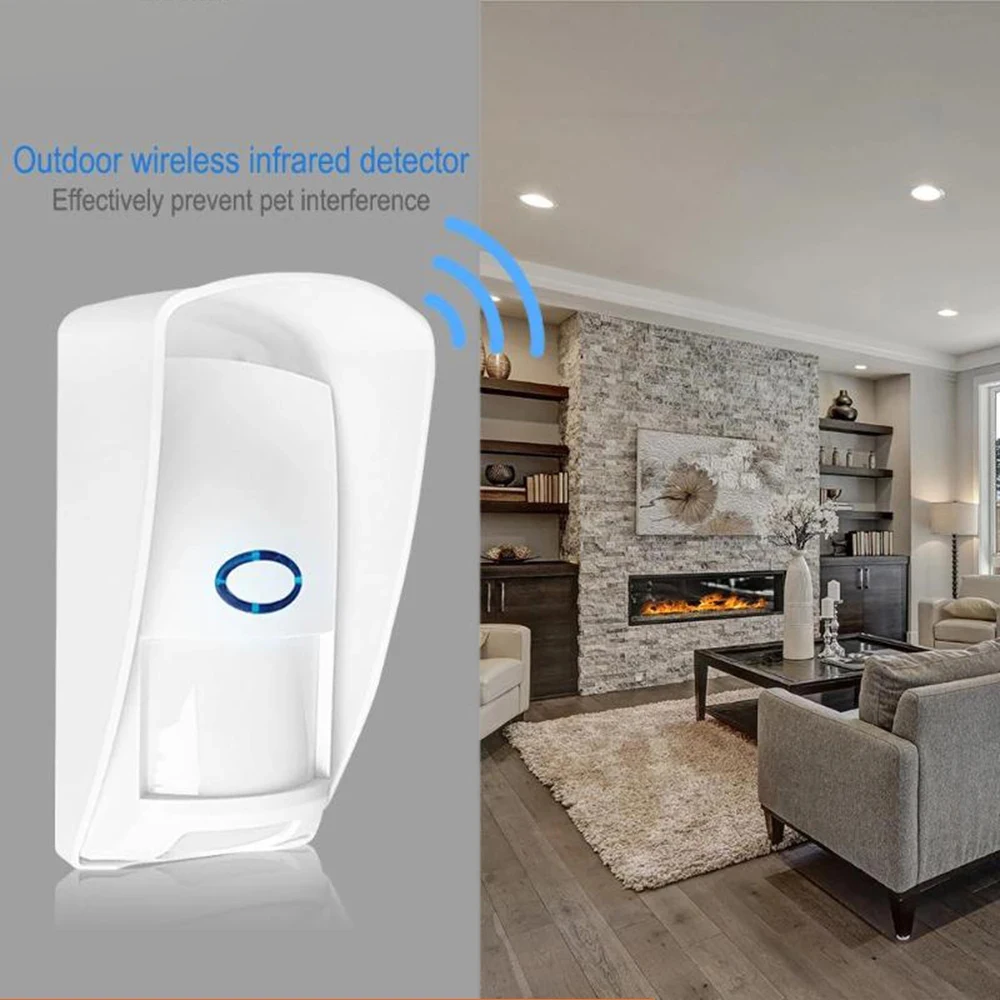PIR Sensor Infrared Motion Detector Waterproof 433Mhz Siren Outdoor Wireless Home Security Wireless Anti-Theft Alarm Detector