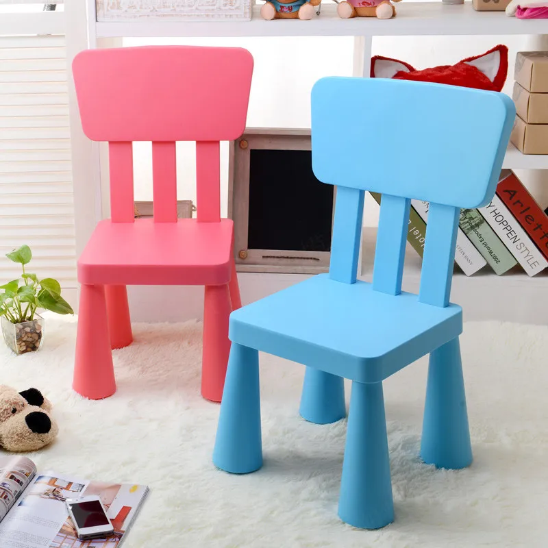 Stackable Baby Student Seat Kids Children\'s Chairs Preschool School Kindergarten Toddler Plastic Set Modern 2 Pcs