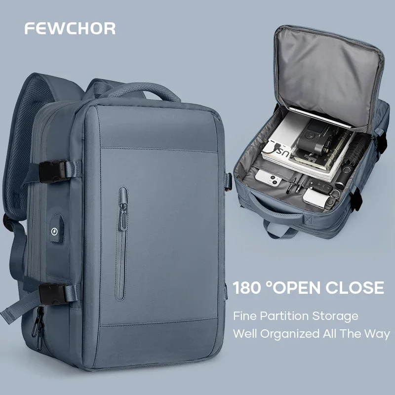 

Mochila de viaje impermeable para hombre y mujer, morral para ordenador portátil de 40L, para negocios, Universidad